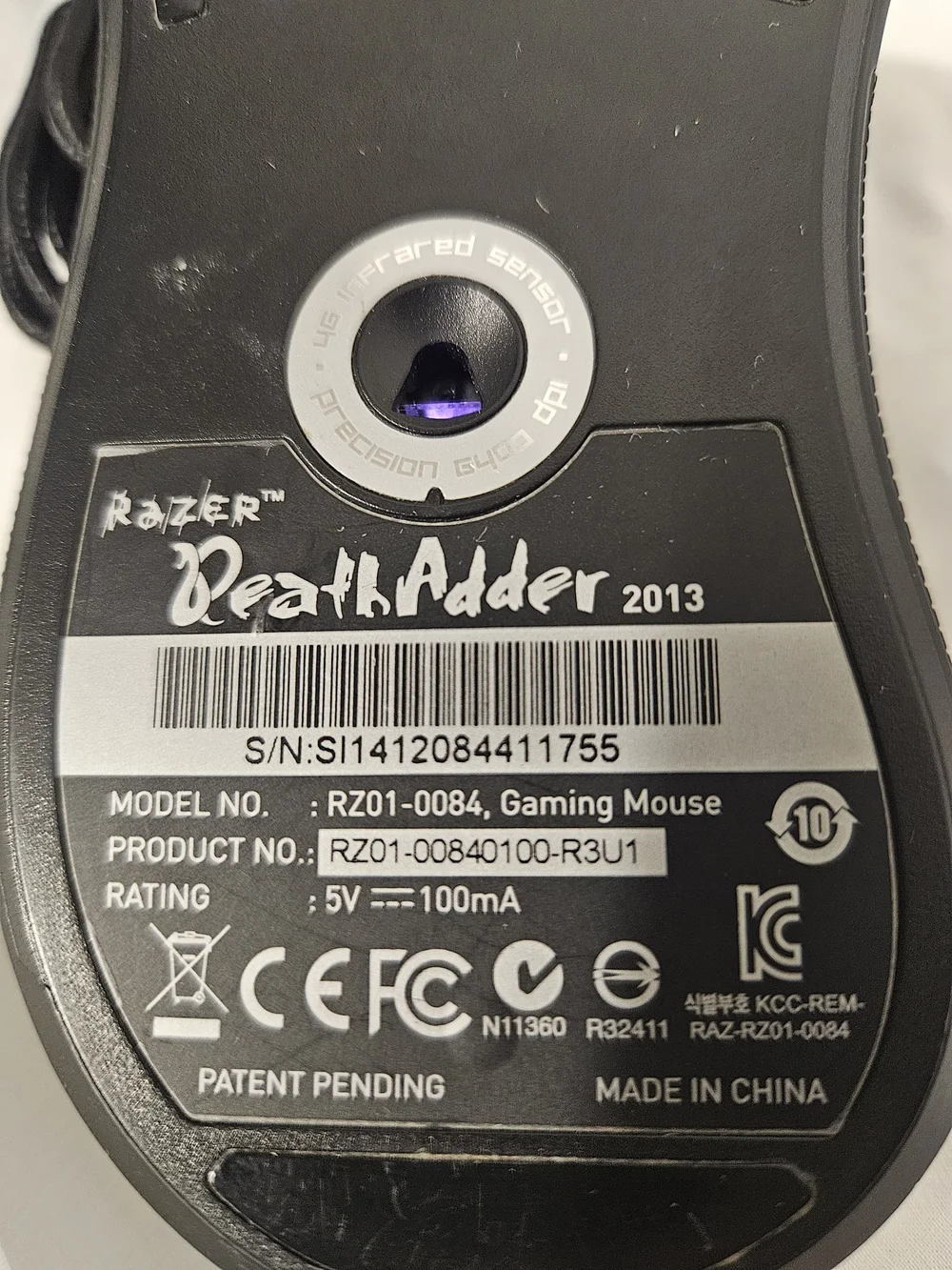 RAZER DeathAdder Classic Black Wired PC Gaming Mouse RZ01-0084